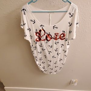 Love anchor maternity shirt